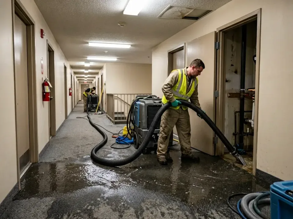 multi-unit-apartment-hallway-f-005 — frequently asked questions, Emergency Burst Pipe Water Extraction & Removal in Broken B…